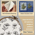 Stick flower pattern — Water-soluble designs for crafts