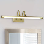 Tube Designer Lighting Modern Metal 16.5"/20.5" W LED Gold Finish Adjustable Wall Lamp with Curved Arm, Warm/White Light