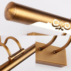 Modernism Pipe Vanity Wall Lamp Metal LED Bathroom Wall Light in Bronze Finish, 18"/29.5" W