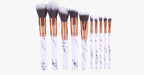 Chic Brush Set with Marble Handle - Versatile Luxuriously Looking Brushes