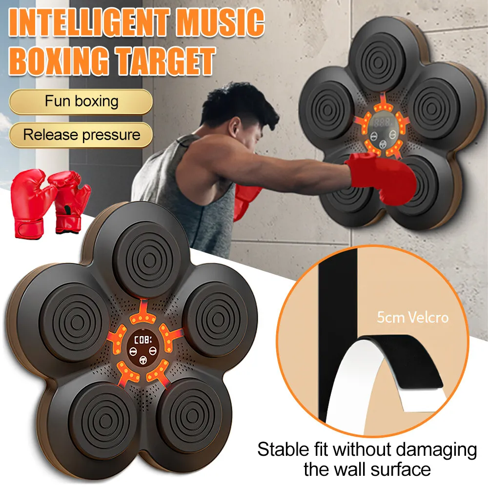 RhythmBox Wall Trainer – Smart Bluetooth Boxing Machine with Music & LED Reaction