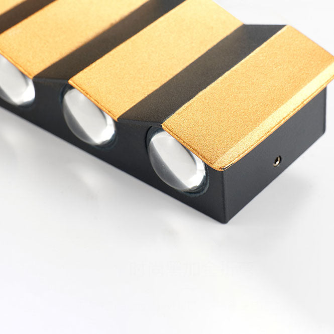 Modern Light Luxury Golden Aluminium Outdoor Waterproof Terrace LED Wall Light Lamp