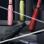 Windproof parasol and umbrella with LED