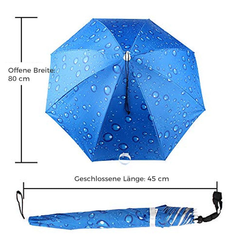 Rain umbrella hat for fishing and gardening