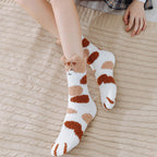 Fuzzy Socks with Cat Paws