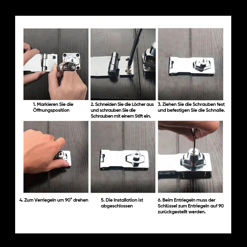 Door lock without drilling