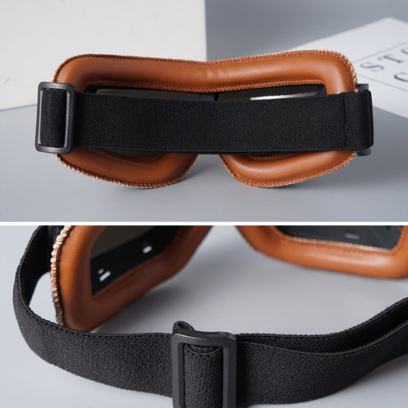 RoadRider | Vintage Motorcycle Goggles with Interchangeable Lenses and Comfort Padding