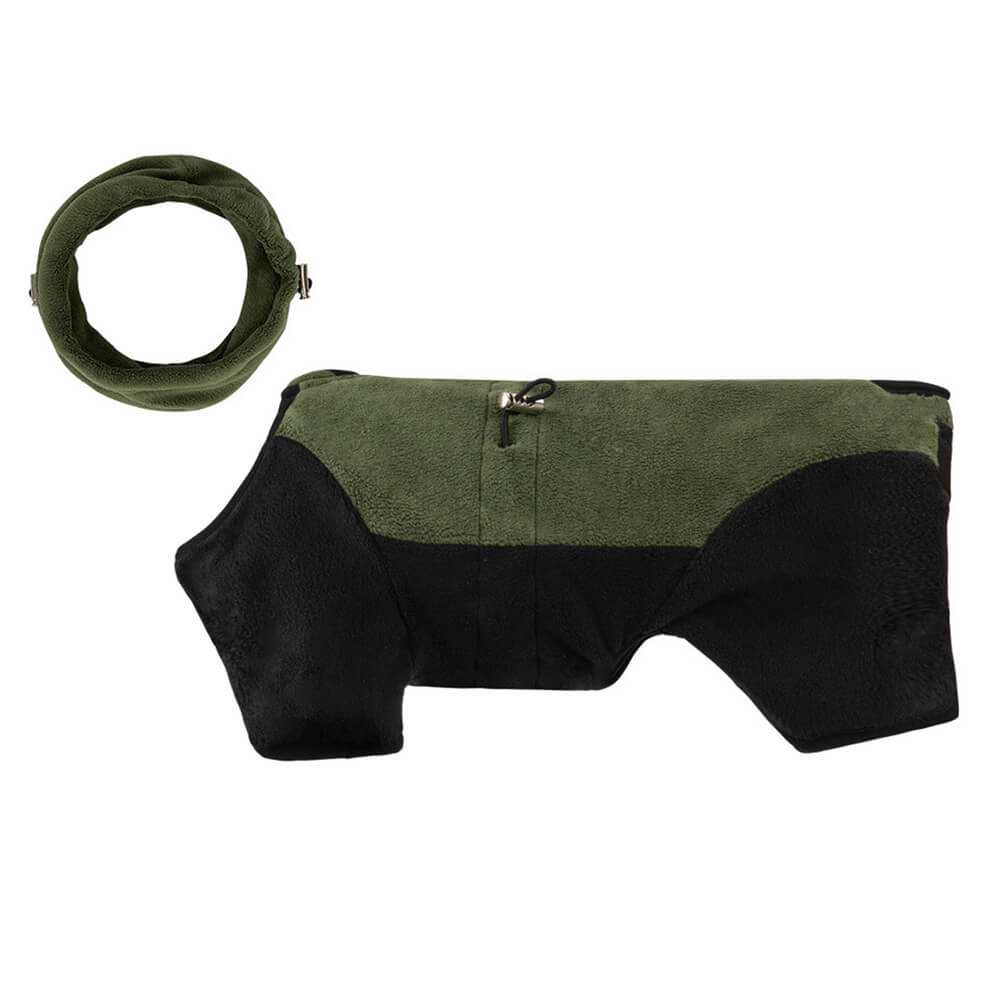 Full Protection Polar Fleece Dog Overall with Removable Collar