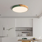 Scandinavian Wooden LED Ceiling Lamp with Easy Installation