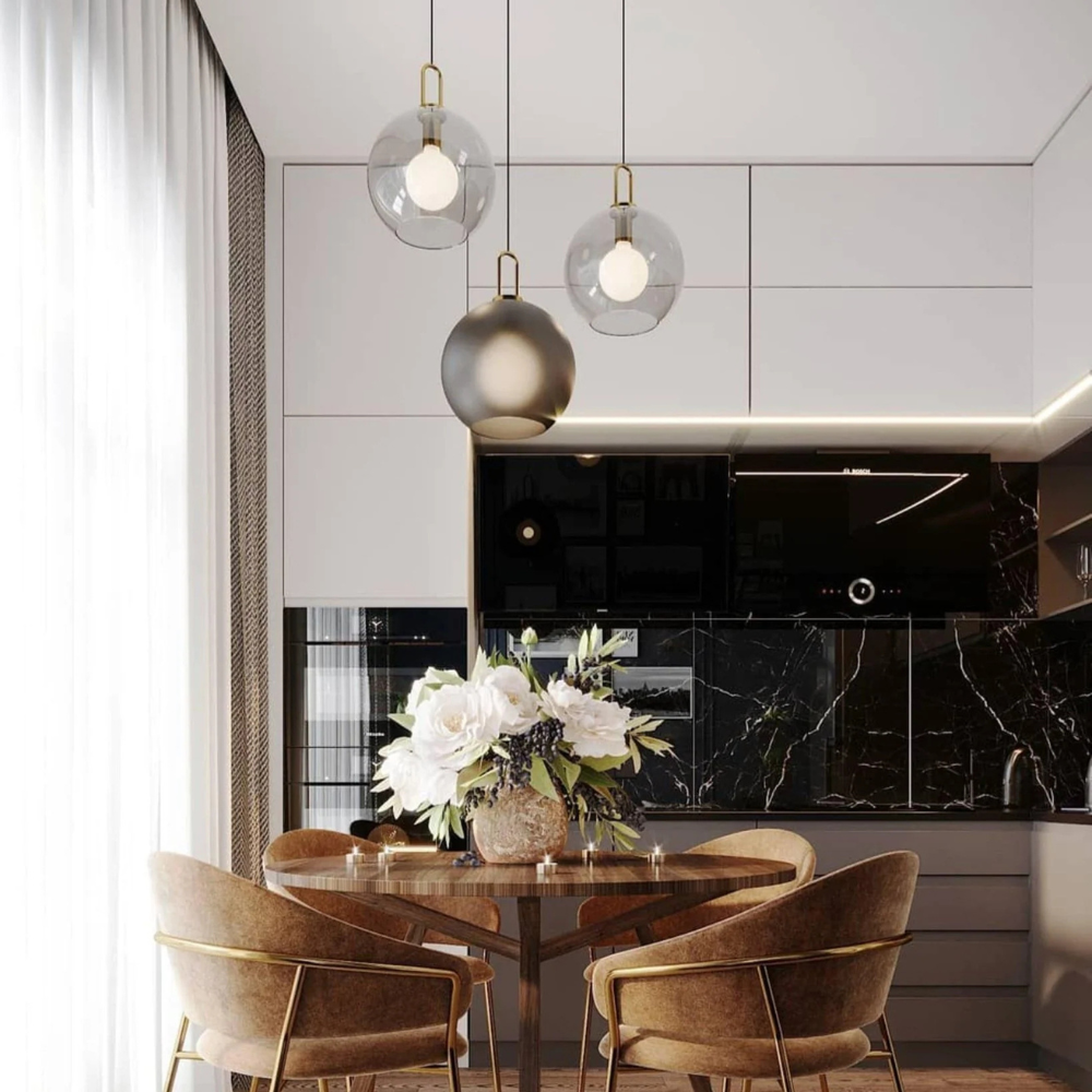 Modern Atmospheric Glass Pendant Lamp for Dining Room and Kitchen