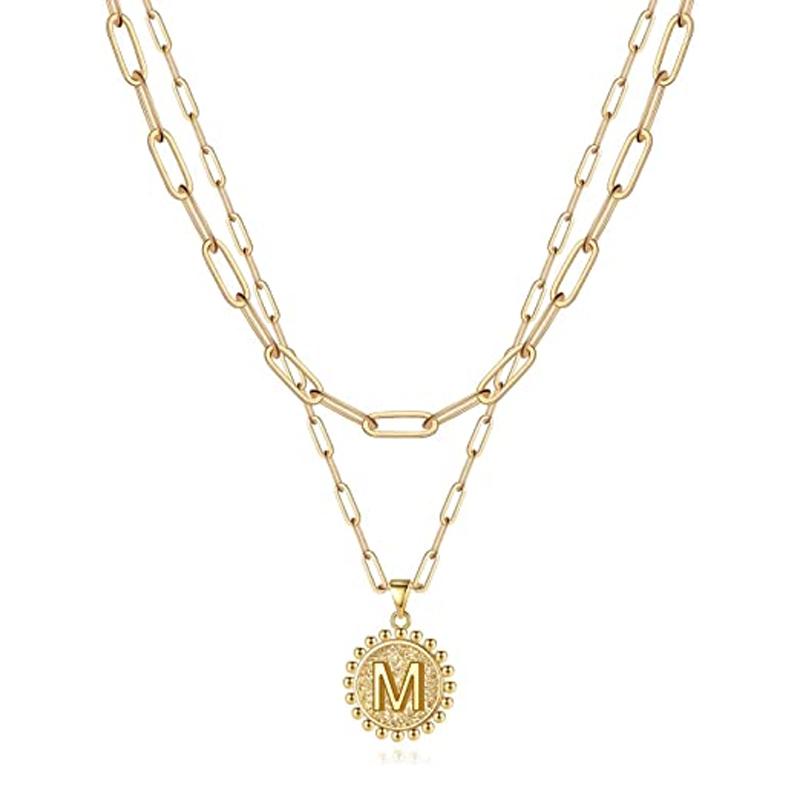 Golden Initial Necklaces for Women
