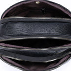 Soft Leather Multi-Pocket Shoulder Bag