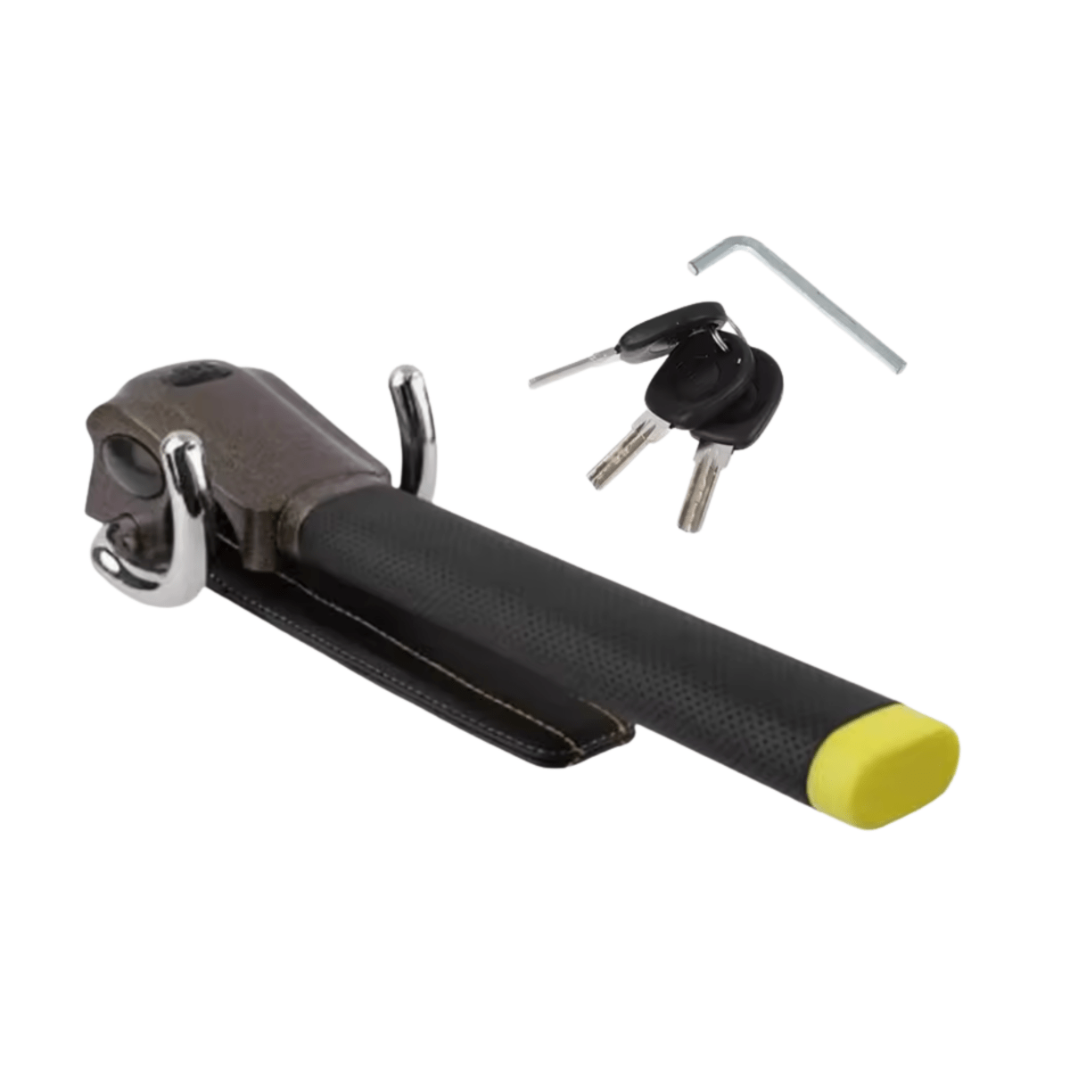 LockShield Premium Steering Wheel Lock with Triple Locking & Alarm