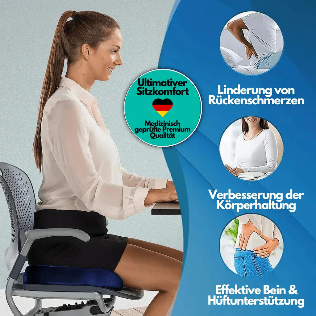 Ergonomic 4D Comfort Seat Cushion with Orthopedic Support