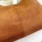 Suede messenger bag with large capacity