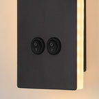 Modern Minimalistic Rectangular Round Iron Aluminum LED Wall Lamp For Bedroom