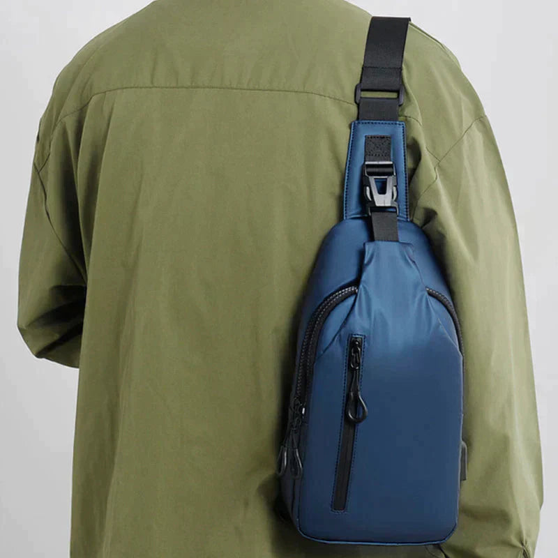 UrbanShield Waterproof Crossbody Bag with Anti-Theft Design