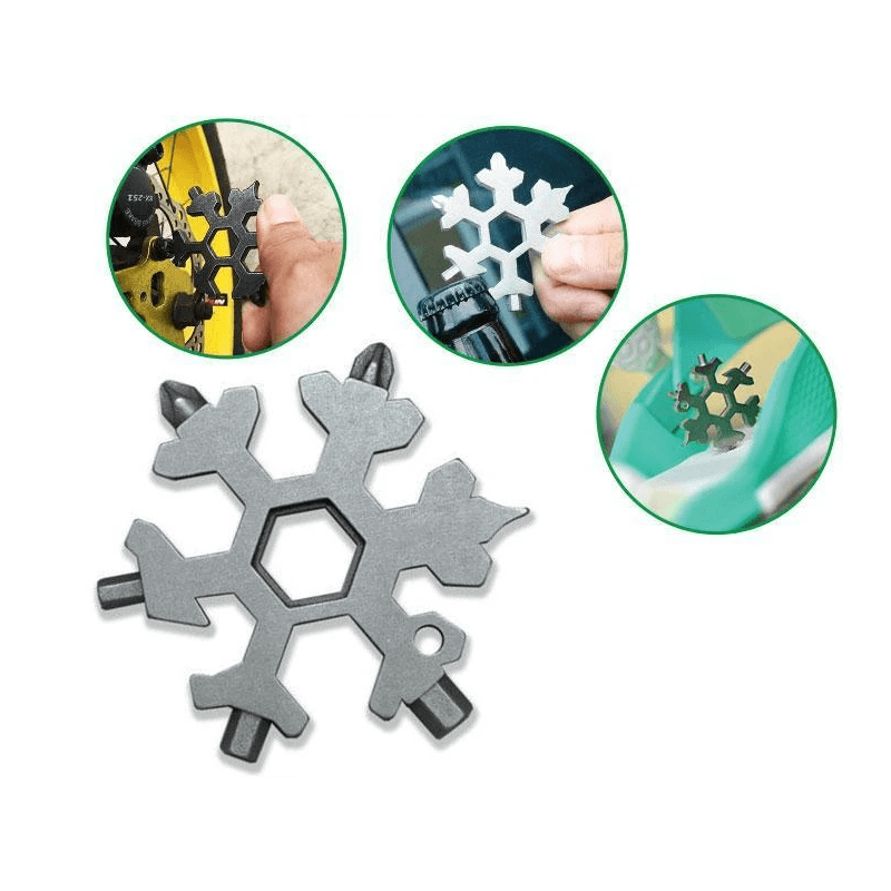 Snowflake - MultiTool 18-in-1 Stainless Steel Portable for Outdoor Adventures