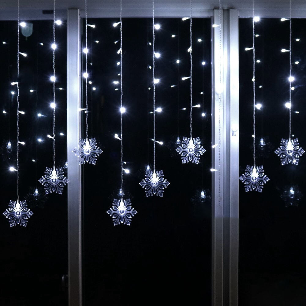 Snowflake Remote Control Ice Strip Light Blinking LED Decorative String Lights