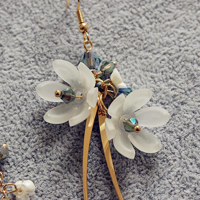 Asymmetrical Flower Earrings