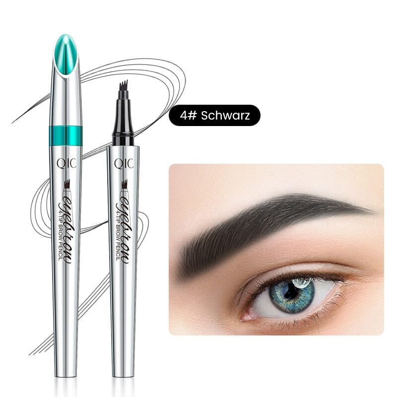 Waterproof 3D Eyebrow Pencil with 4 Fork Tips