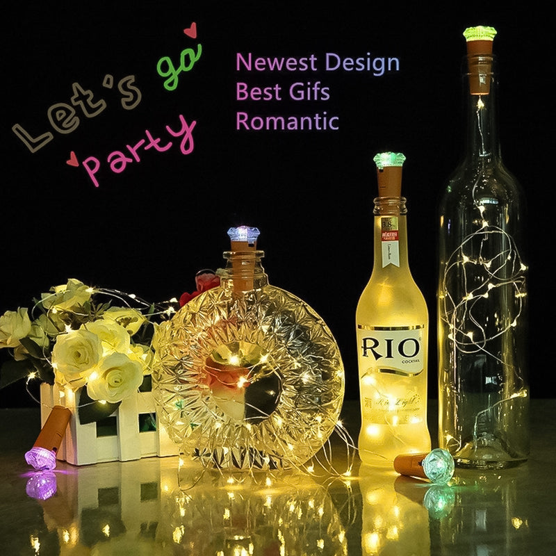 LED Bottle Light Cork Night Light DIY Decor Gift