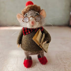Handmade felt mouse | Christmas decoration & gift idea | Needle felted from wool & fabric | Sustainable