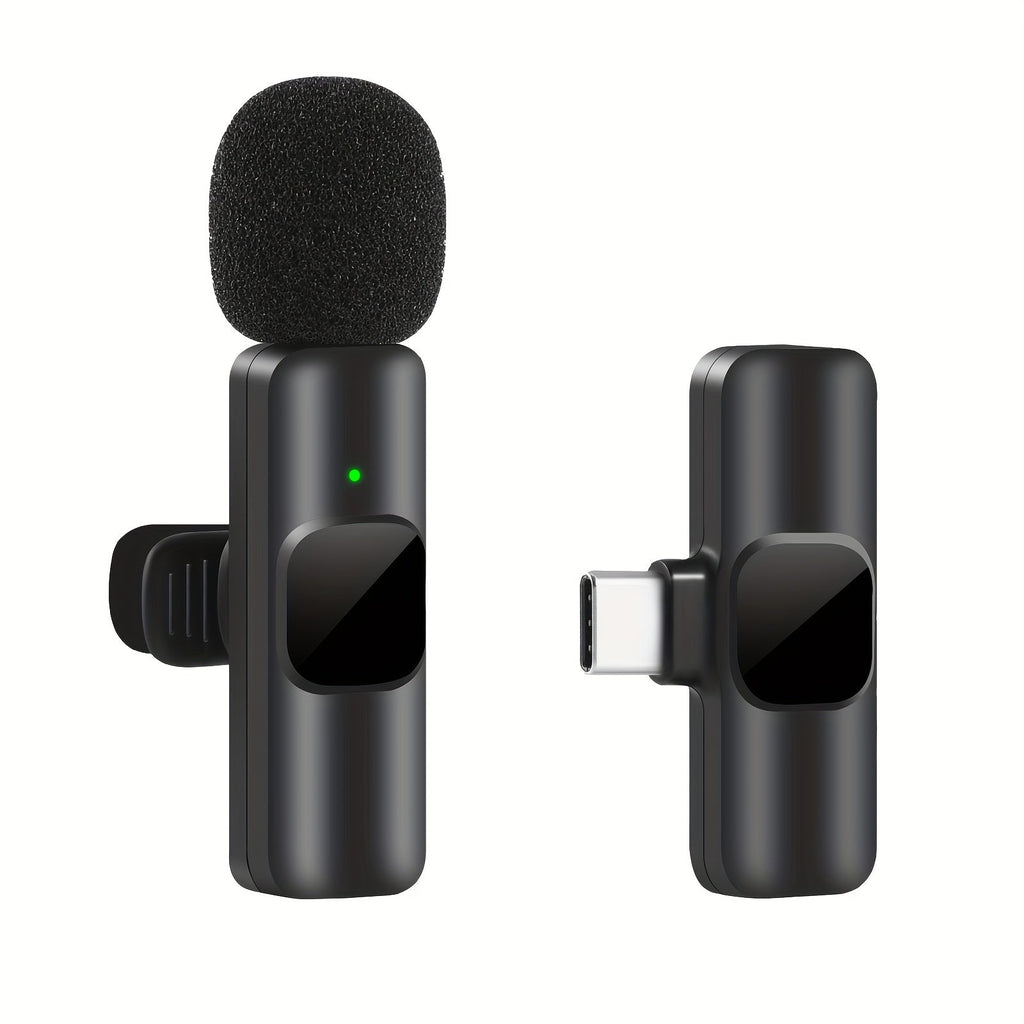 Wireless Lavalier Microphone for Video Recordings and Livestreaming – Compact Design with High Sound Quality and USB-C Connection