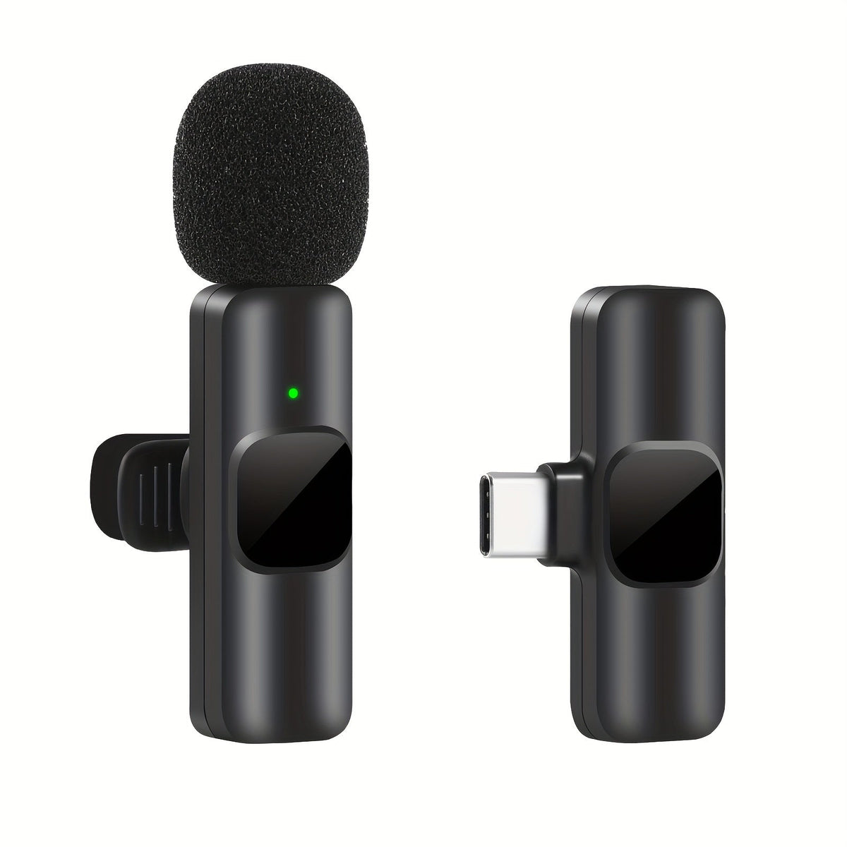 Wireless Lavalier Microphone for Video Recordings and Livestreaming – Compact Design with High Sound Quality and USB-C Connection