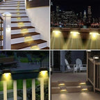 Solar-powered terrace lighting for outdoor use