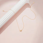 14K S925 Interlaced Diamond Circles Necklace