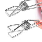 15 pieces | Stainless steel clips with hooks – Safe hanging & space-saving storage