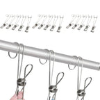 15 pieces | Stainless steel clips with hooks – Safe hanging & space-saving storage
