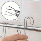 15 pieces | Stainless steel clips with hooks – Safe hanging & space-saving storage