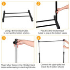 15 kg./33 lbs. height-adjustable clothing rack