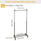 15 kg./33 lbs. height-adjustable clothing rack
