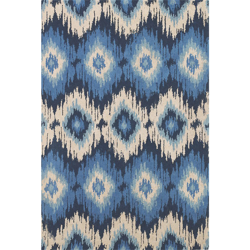Tribal Gabbeh Abstract Rug Diamond Geometric Rug Polyester Washable Non-Slip Stain-Resistant Rug for the Bedroom