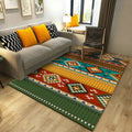 Traditional area rug for the living room Ancestor Kashkuli bands diamond rug synthetic anti-slip pet-friendly in vintage multicolored