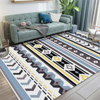Indian American Indoor Rug Striped Diamond Geometric Synthetic Stain Resistant Pet Friendly Interior Flooring