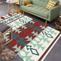 Geometric Southwest Tribal Area Rug Abstract Spears Polyester Stain Resistant Flooring in Rust Red