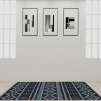 Warmer Brown Americana Tribal Rug Striped Geometric Polyester Pet Friendly Stain Resistant Area Rug for Accent Area