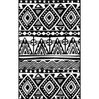 Black Carpet Zuido Western Tribal Americana Diamond Geometric Flooring Area Rug Polyester Non-Slip Pet-Friendly Rug
