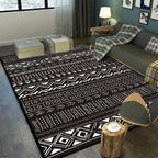 Scandinavian Geometric Chevron Rug Southwest Tribal Rug Synthetic Pet Friendly Area Rug for Living Room