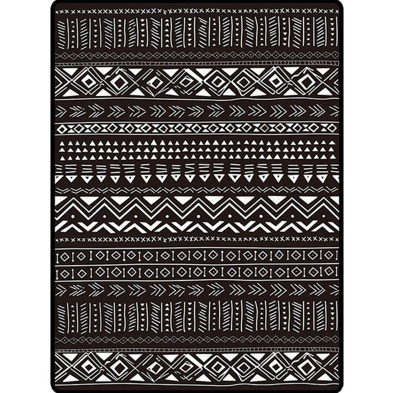 Scandinavian Geometric Chevron Rug Southwest Tribal Rug Synthetic Pet Friendly Area Rug for Living Room