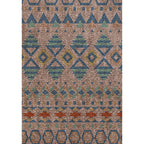 Braided rustic American rug brown washable area rug for bedroom geometric hunting stain-resistant rug