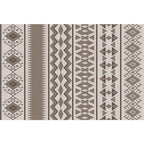 Southwestern tribal brown carpet striped geometric diamond washable stain-resistant synthetic carpet for the living room