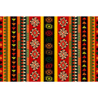 Dark Red Americana Tribal Carpet Striped Geometric Polyester Pet Friendly Stain Resistant Rug for Accent Area