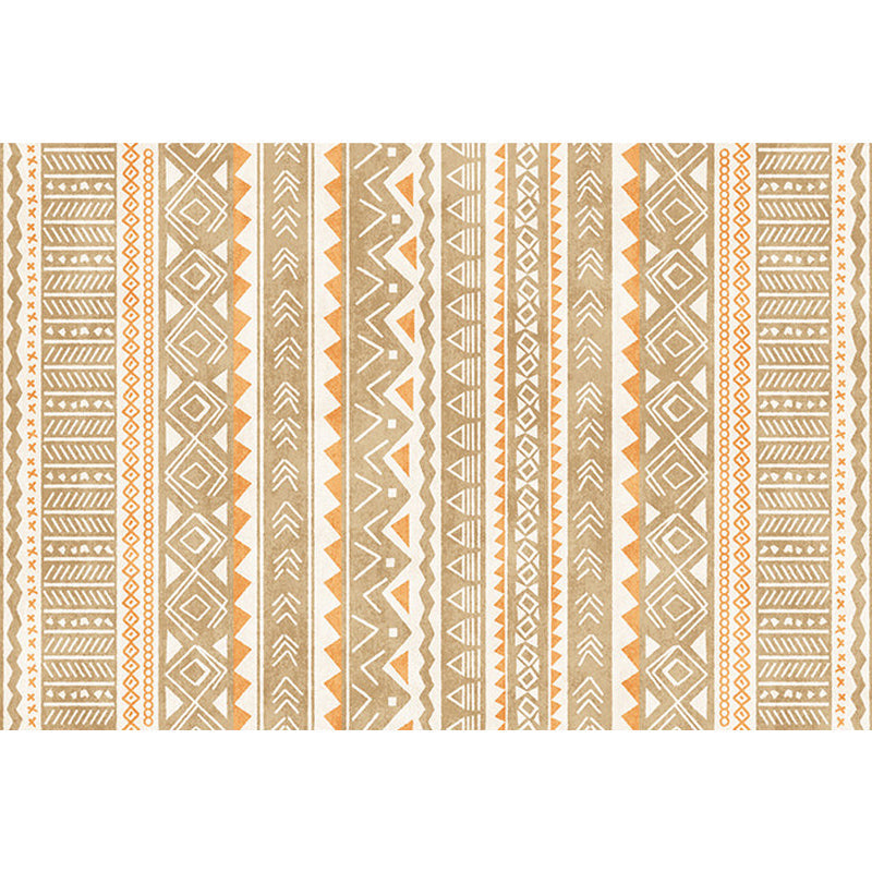 Indian America Area Rug Striped Diamond Geometric Synthetic Stain Resistant Power Loom Rug for the Area around the Fireplace