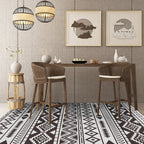 Brown Area Rug Southwestern Tribal Indian Diamond Geometric Rug Polyester Washable Non-Slip Stain Resistant Rug for the Area
