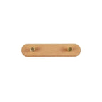 WandHout – Minimalistic wooden wall coat rack with brass hooks